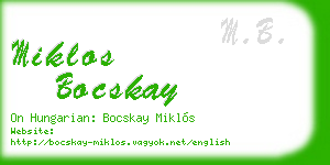 miklos bocskay business card